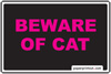 Printable Beware Of Cat Sign