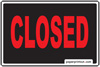 Black And Red Closed Sign